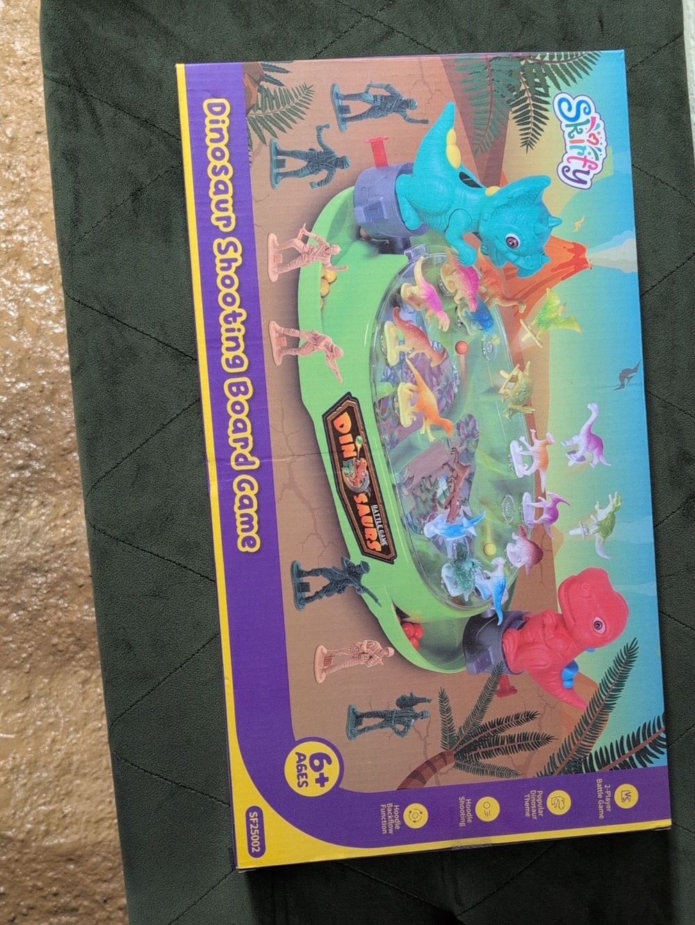 Dinosaur Shooting Board Game for Kids by Sky City - Blue & Red Dinosaurs